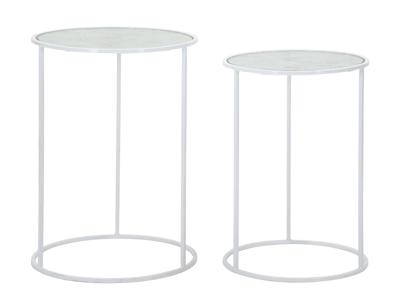TAFEL WIT HARTS COPPIA CM Ø 43X60-38X55