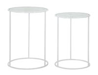 TAFEL WIT HARTS COPPIA CM Ø 43X60-38X55