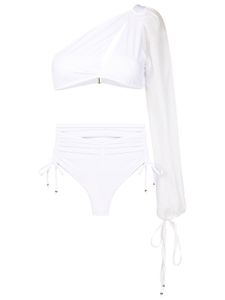 Amir Slama bikini à design asymétrique à une épaule - Blanc