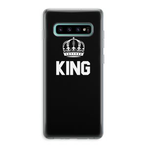 King zwart: Samsung Galaxy S10 Plus Transparant Hoesje