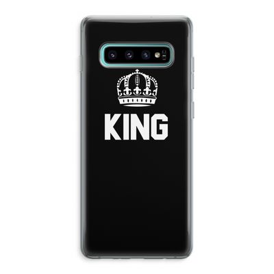 King zwart: Samsung Galaxy S10 Plus Transparant Hoesje