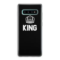 King zwart: Samsung Galaxy S10 Plus Transparant Hoesje