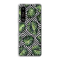 Geometrische jungle: Sony Xperia 1 III Transparant Hoesje