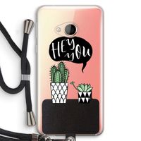 Hey you cactus: HTC U Play Transparant Hoesje met koord