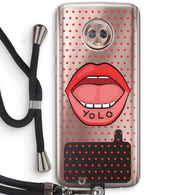 Yolo Denise: Motorola Moto G6 Transparant Hoesje met koord