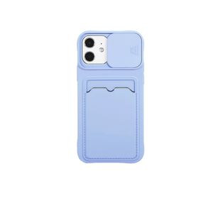 iPhone 11 hoesje - Backcover - Pasjeshouder - Portemonnee - Camerabescherming - TPU - Paars