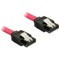 DeLOCK sata kabel (rood, 0,1 meter, 6 gb/s, recht)
