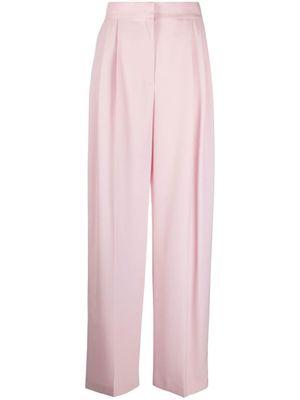 Alexander McQueen pantalon plissé à taille haute - Rose