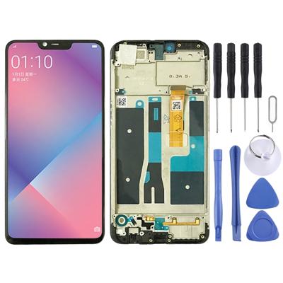 LCD-scherm en digitizer volledige montage met frame voor OPPO A5 (zwart)