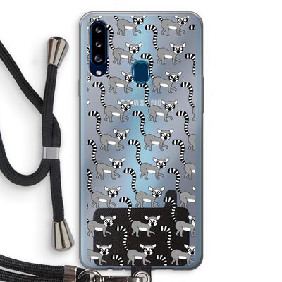 Makis: Samsung Galaxy A20s Transparant Hoesje met koord