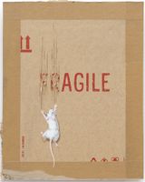 Fragile Rat Banksy Art Print 30x40cm