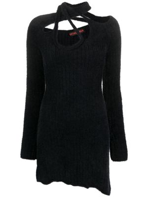 Ottolinger robe courte à design asymétrique - Noir