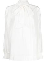 Shanshan Ruan blouse à col noué - Blanc