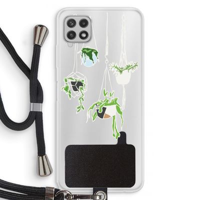 Hang In There: Samsung Galaxy A22 4G Transparant Hoesje met koord