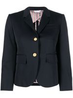 Thom Browne blazer à simple boutonnage - Bleu - thumbnail