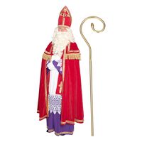 Sinterklaas kostuum - inclusief luxe krul staf 203 cm - thumbnail