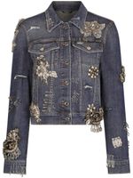 Dolce & Gabbana veste en jean à ornements strassés - Bleu - thumbnail