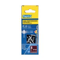 Klinknagels Rapid 5000388 Boor Ø 4,8 x 12 mm Aluminium (50 Stuks)