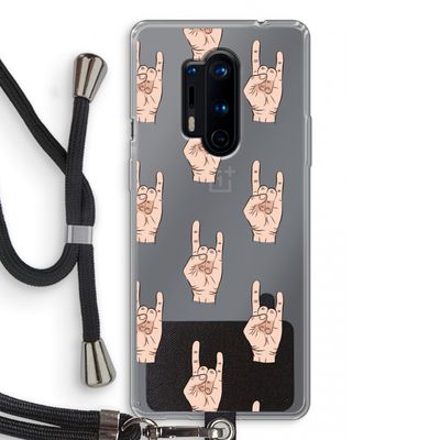 Rock: OnePlus 8 Pro Transparant Hoesje met koord