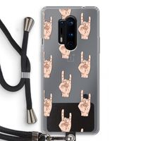 Rock: OnePlus 8 Pro Transparant Hoesje met koord