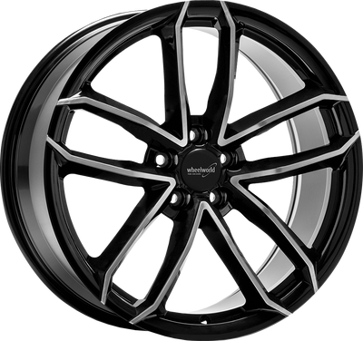 WHEELWORLD WH33 Zwart Spiegel-gepolijst