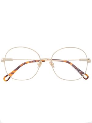 Chloé Eyewear lunettes de vue à monture ronde - Or