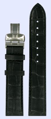 Horlogeband Tissot PR100 / T600031149 / AUTOMATICS III Leder Zwart 19mm