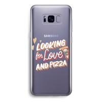 Pizza is the answer: Samsung Galaxy S8 Transparant Hoesje