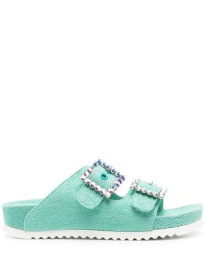 Le Silla claquettes à détails de boucles - Bleu