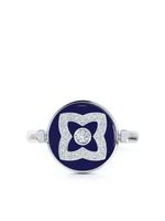 De Beers Jewellers bague Enchanted Lotus en or 18ct pavée de diamants - Bleu