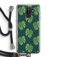 Monstera leaves: Samsung Galaxy J8 (2018) Transparant Hoesje met koord