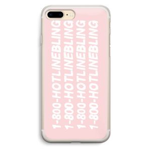 Hotline bling pink: iPhone 7 Plus Transparant Hoesje