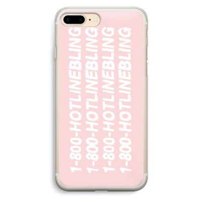 Hotline bling pink: iPhone 7 Plus Transparant Hoesje