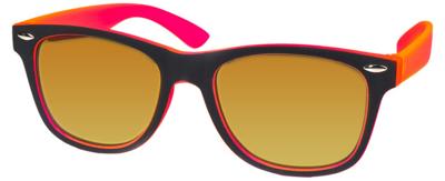Kool-KidZ Wayfarer Kinder Zonnebril Zwart/Roze