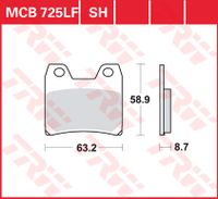 TRW Remblokken, en remschoenen voor de moto, MCB725 Allround organisch