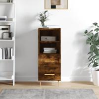 Dressoir 34,5x34x90 cm bewerkt hout gerookt eiken - thumbnail