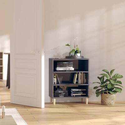 Dressoir 57x35x70 cm bewerkt hout hoogglans grijs