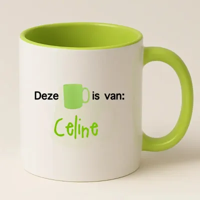 Mok met naam (groen)