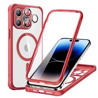 iPhone 14 Pro Max Armor Tough Case (HaloLock) - Clear Red