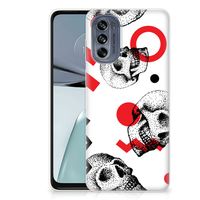 Silicone Back Case Motorola Moto G62 5G Skull Red - thumbnail