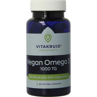Vitakruid Vegan omega 3 1000 triglyceriden 300 DHA 100 EPA