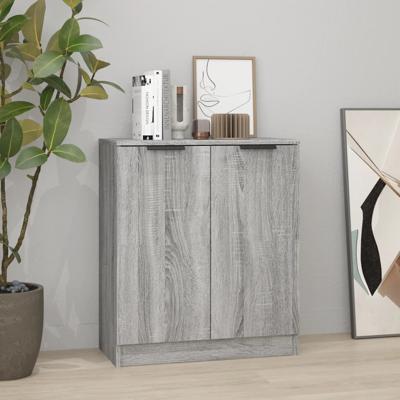Dressoir 60x30x70 cm bewerkt hout grijs sonoma eiken