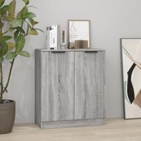 Dressoir 60x30x70 cm bewerkt hout grijs sonoma eiken