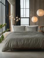 RoyalTextile - Mellow Stone Dekbedovertrek - Grijs - 200 x 220 RoyalTextile - Mellow Stone Dekbedovertrek - Grijs - 200 x 220