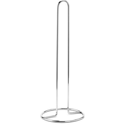 MSV Keukenrolhouder - 1 rol - metaal - zilver - 32 x 12 cm