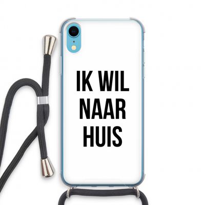 Ik wil naar huis: iPhone XR Transparant Hoesje met koord