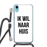 Ik wil naar huis: iPhone XR Transparant Hoesje met koord