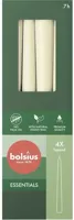 Bolsius gotische kaars essentials 2.4x24.5cm soft pearl 4 stuks