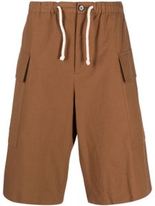 Jil Sander short cargo en coton - Marron