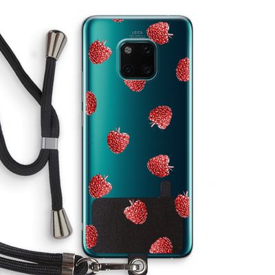 Framboosjes: Huawei Mate 20 Pro Transparant Hoesje met koord